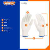 Knitted Cotton Safety Gloves 1 Piece