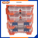 Modular Cabinet Storage set of 2 & 4 plastic boxes divided into 13 & 6 compartments WTB8346