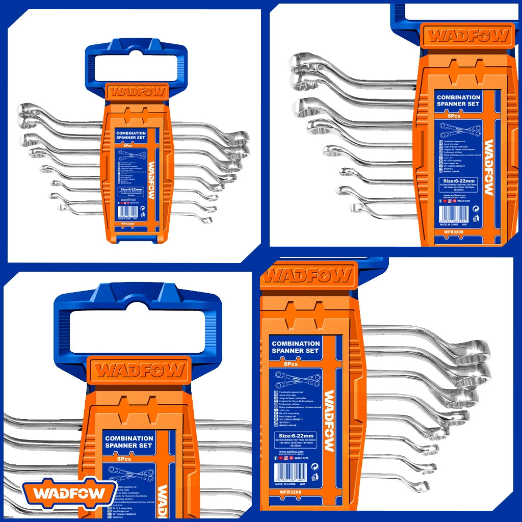 Offset Ring Spanner Set Tool 8Pcs.