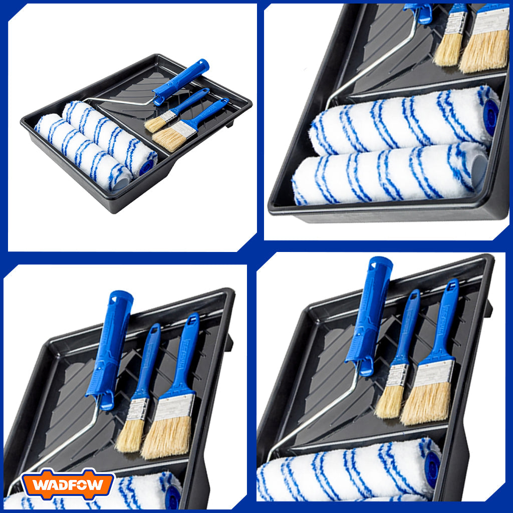 6-in-1 Paint Tray, Cylinder Brush Wall, and Roller Set 293 x 405mm WCB3H62