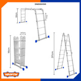 Multi-Purpose Aluminum Ladder Step rise 270mm X 4550mm X 2170mm WLD7H44