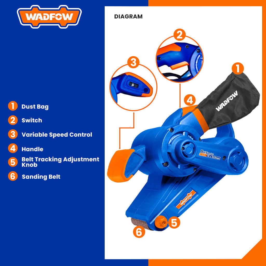 Electric Belt Sander 920watts WBA15921