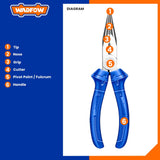 Long Nose Pliers Plastic Handle 6" | 8"