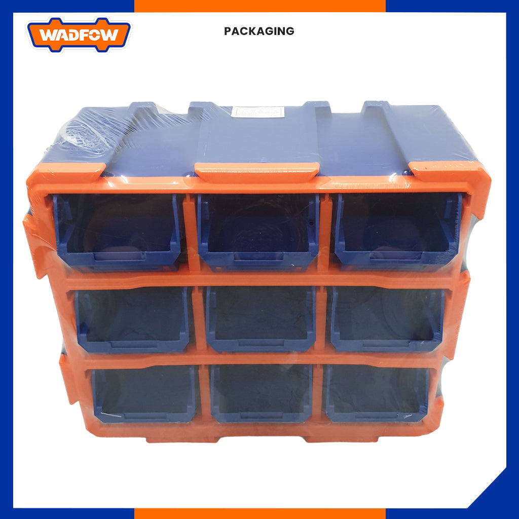 Set of 9pcs Plastic Trays Modular Storage Tower 380 x 170 x 320mm WAD-HT WTB8330