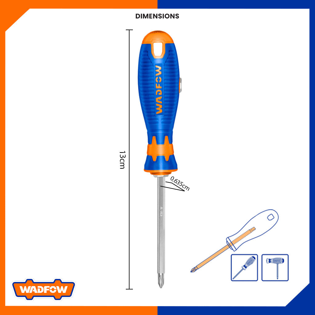 2 in 1 Flat & Bake Screwdriver Set 1/4inch x 130mm WSS45M3