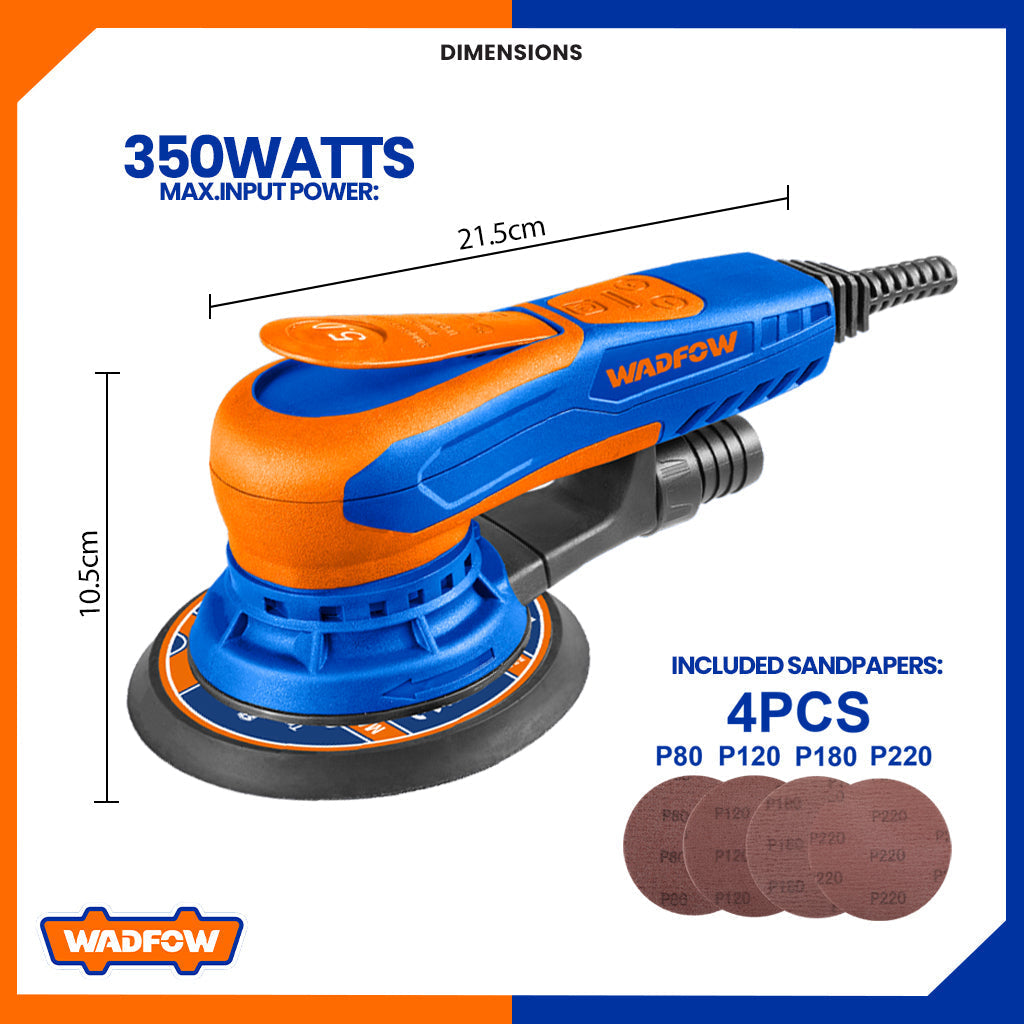 Orbital Sander w/ Variable speed control Velcrops base (350W) WFA55350