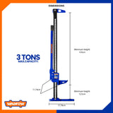 3Tons Ratcheting Off-Road Jack 125mm x 1330mm WHJ8A60