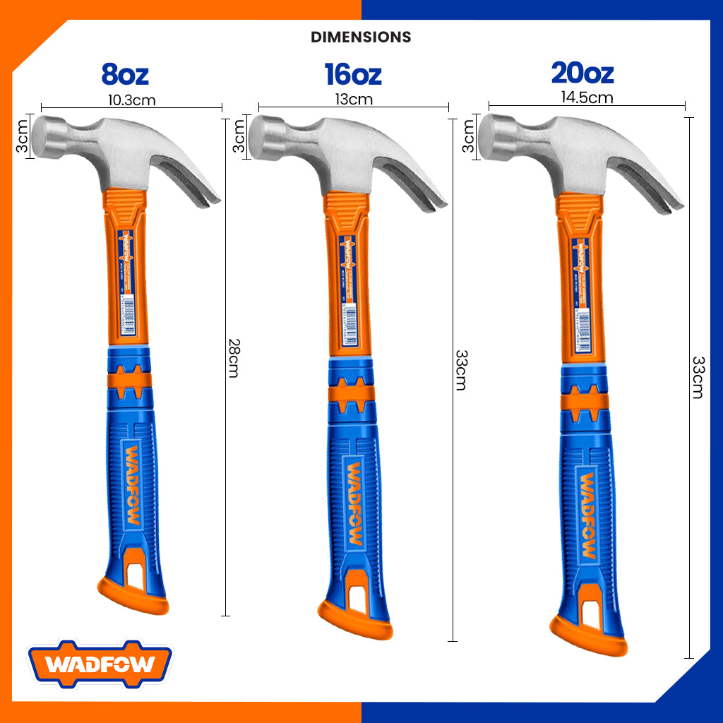 Claw Hammer with Fiberglass Handle