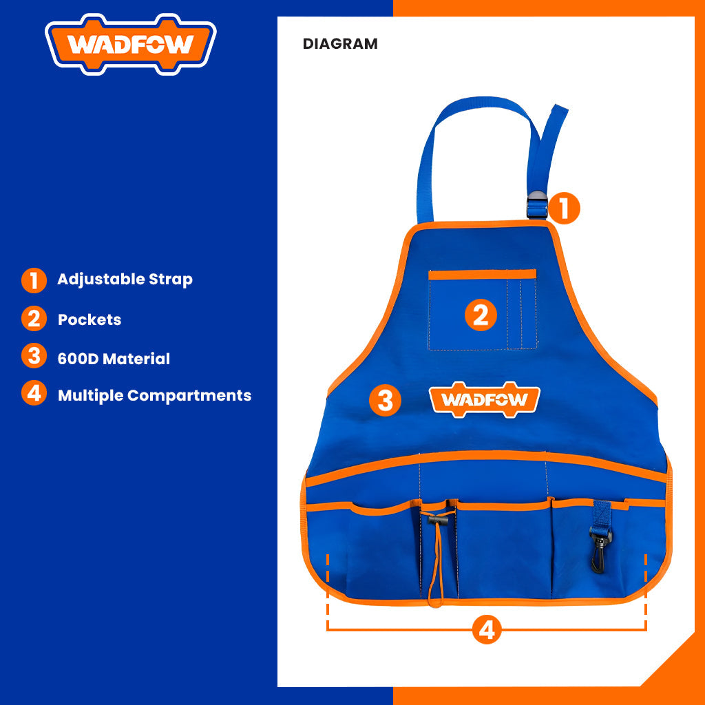 Apron Organizer Bag 52 X 55cm Multiple Tool Durable