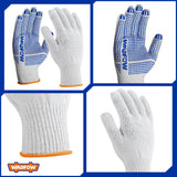 Protective Knitted Cotton Safety Gloves With Pvc Dots