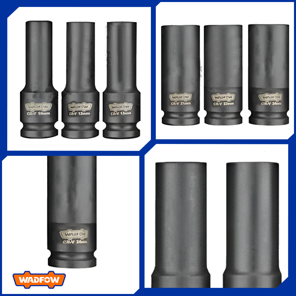 Drive Deep Impact Socket Set 10Pcs Cr-V 1/2 Inches WMS2D02