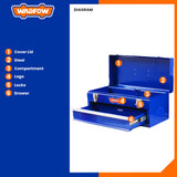 Portable Single Drawer Iron Steel Tool Box WTB8A22