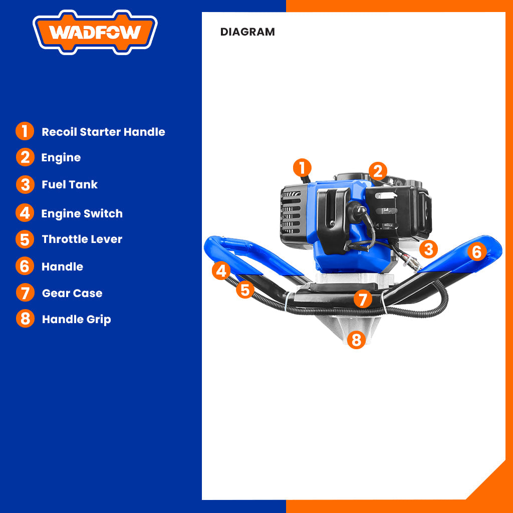 Earth Auger 52cc/1.4kw WDZ1A52-1