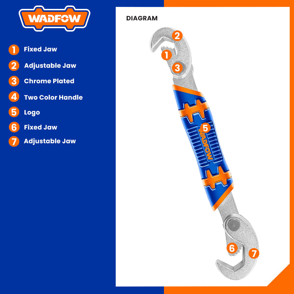 Double End Adjustable Universal Wrench