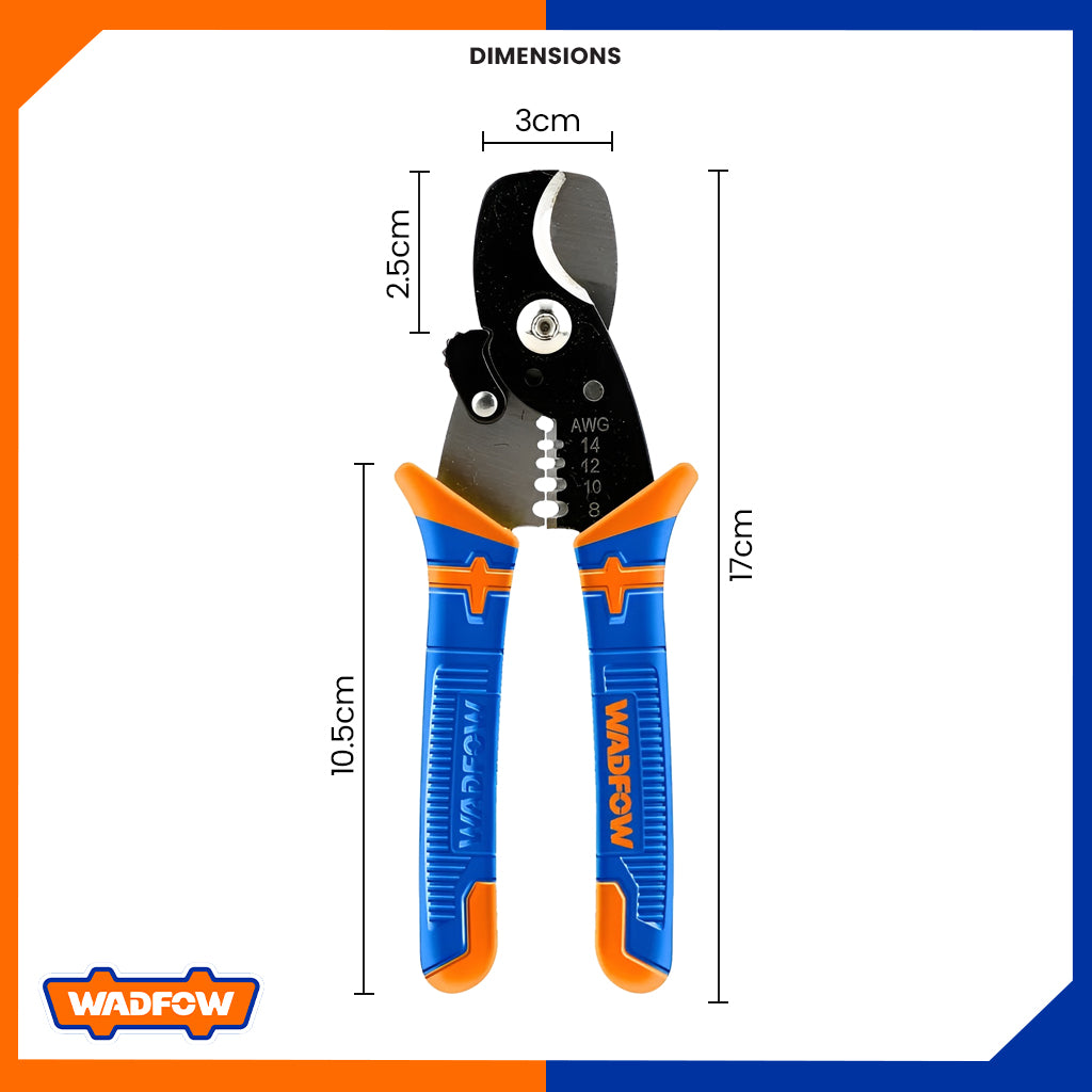 Cable Stripper 7"/180mm With Sharp Edge For Cutting Wire