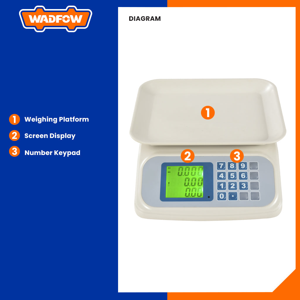 Rechargeable Digital Weighing Scale 30KG WEC1503