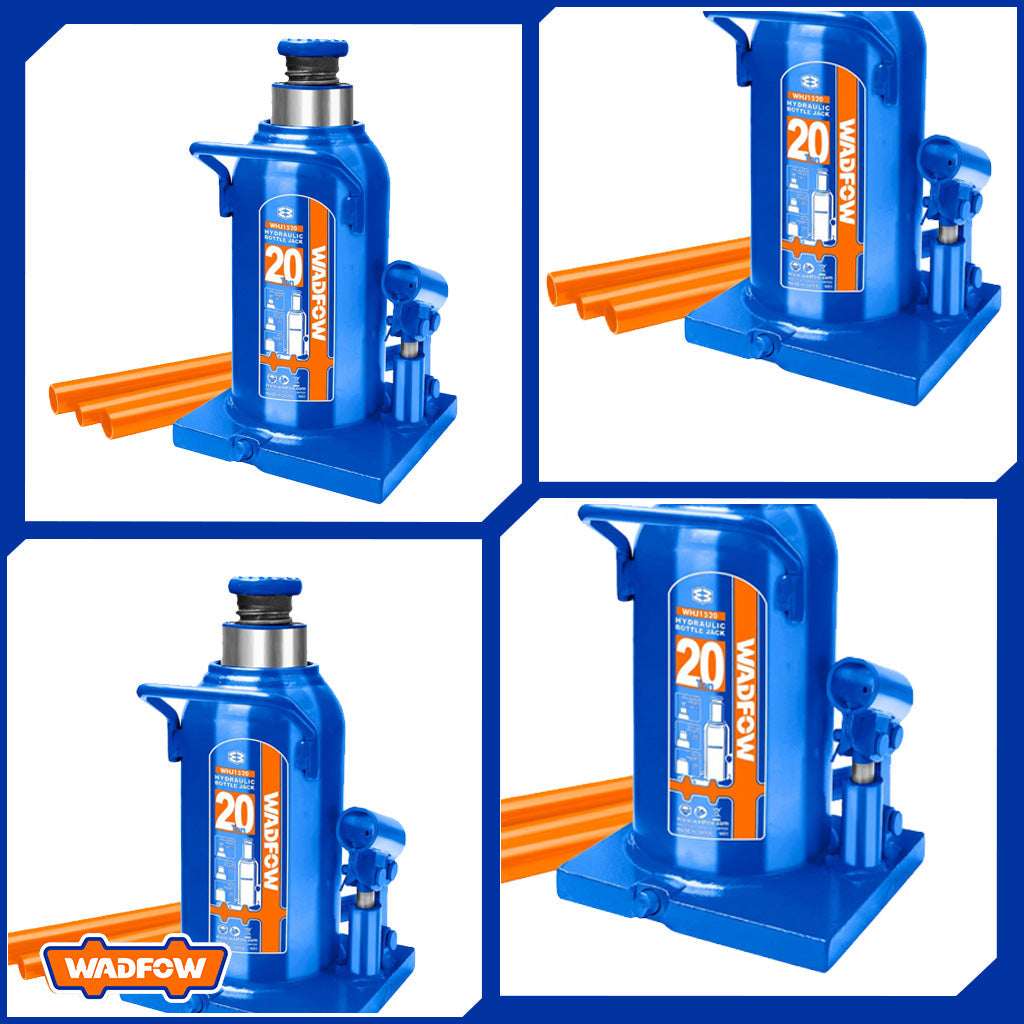 Hydraulic Welded Bottle Jack 20 Ton With Safety Valve For Cars WHT