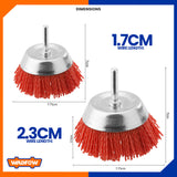 Nylon Cup Brush With Nut 50mm(2") & 75mm(3") WNY1401/WNY1402