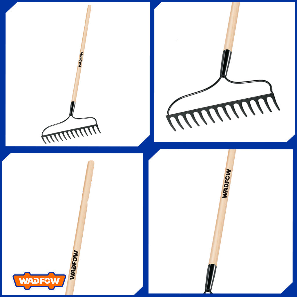 Garden Rake 14 Teeth Wooden Handle WXW3314