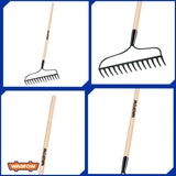 Garden Rake 14 Teeth Wooden Handle WXW3314